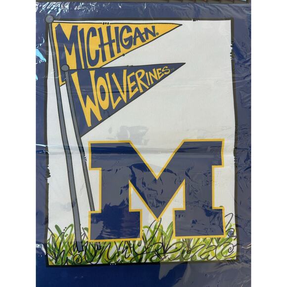 University of Michigan Garden Flag Dorm Wall Decor Yard 12x18" by Magnolia Lane - Picture 4 of 4